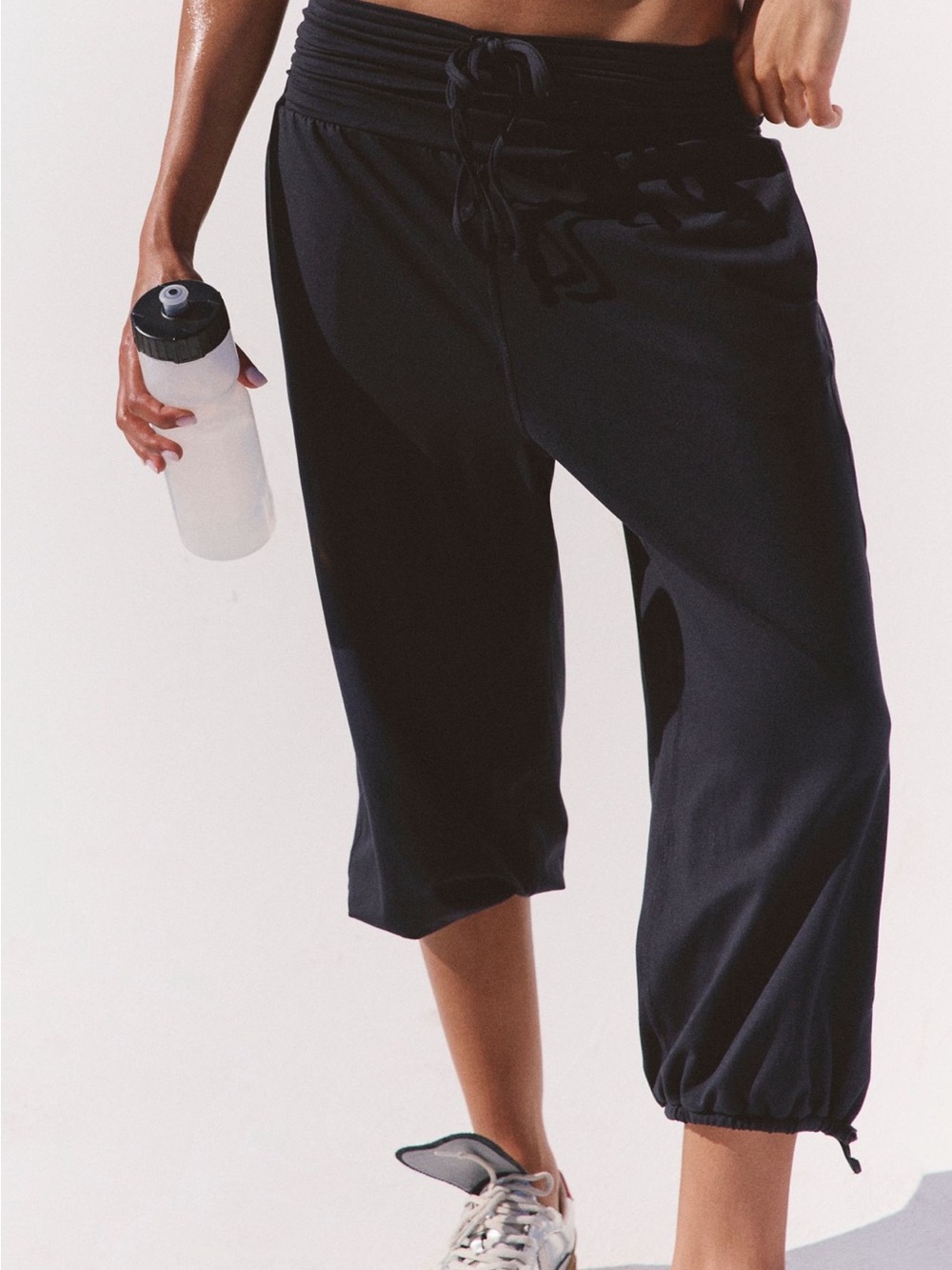 Free People Black TAKE IT EASY PANTS